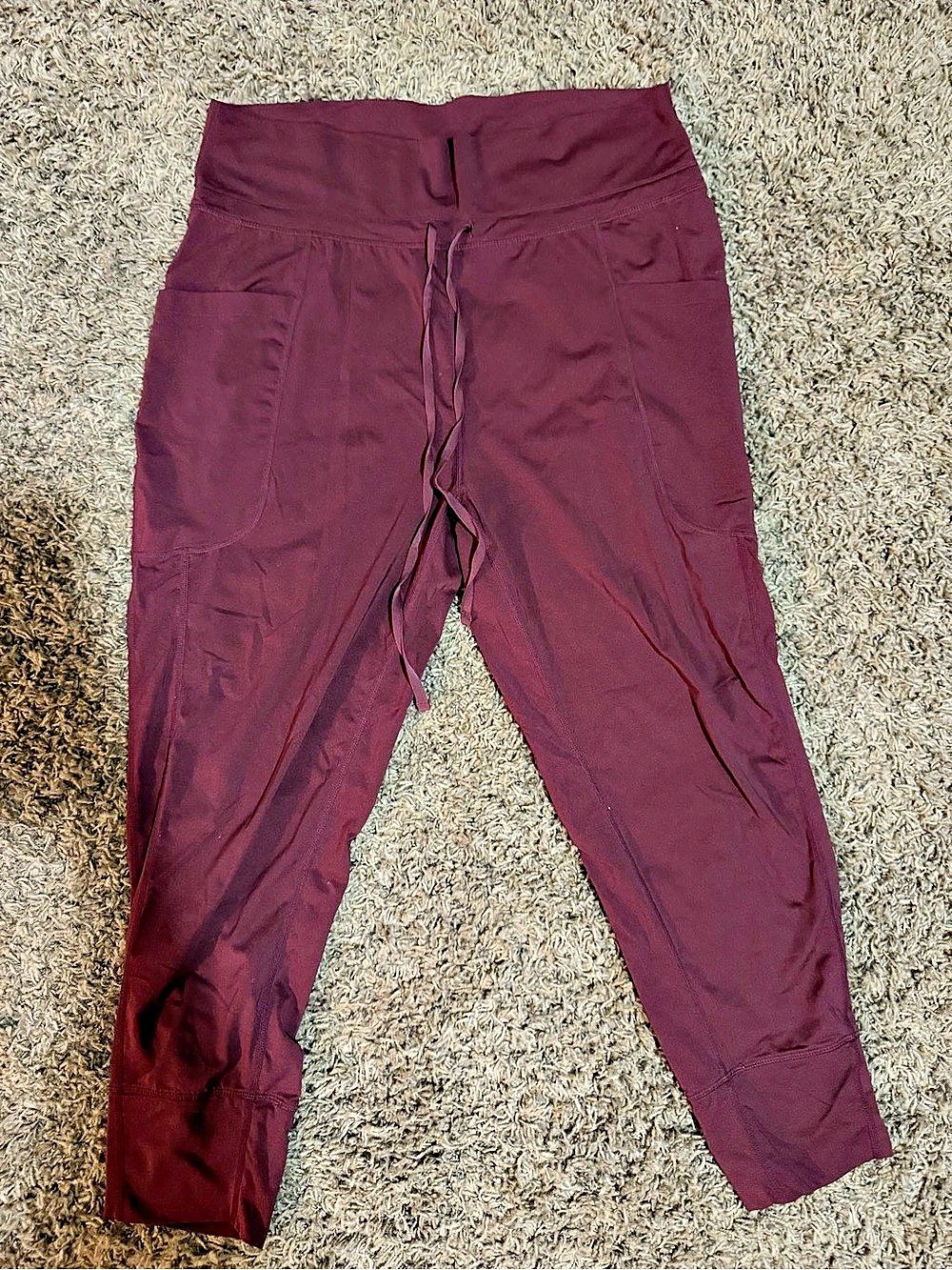 Fabletics The One Jogger Maroon Leggings Size XL
